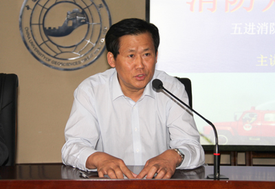 石家庄五进消防知识宣传中心张远教官应邀来院作消防知识讲座