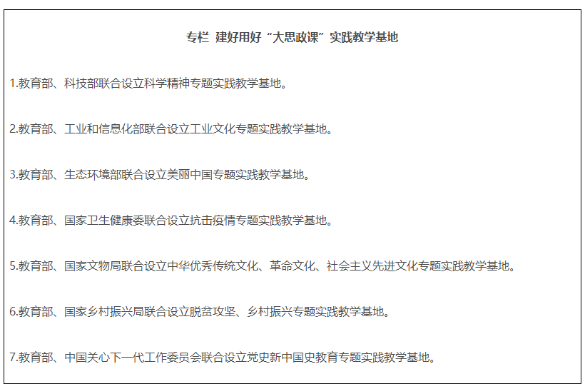 教育部等十部门关于印发《全面推进“大思政课”建设的工作方案》的通知