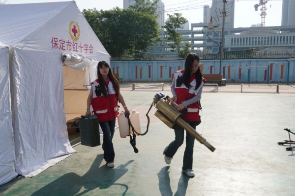 保定理工学院助力保定市红十字会2026地震灾害应急救援综合演练